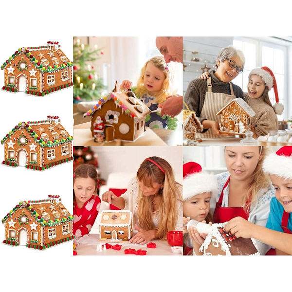 Pepparkakshusformar metall 10-pack silver