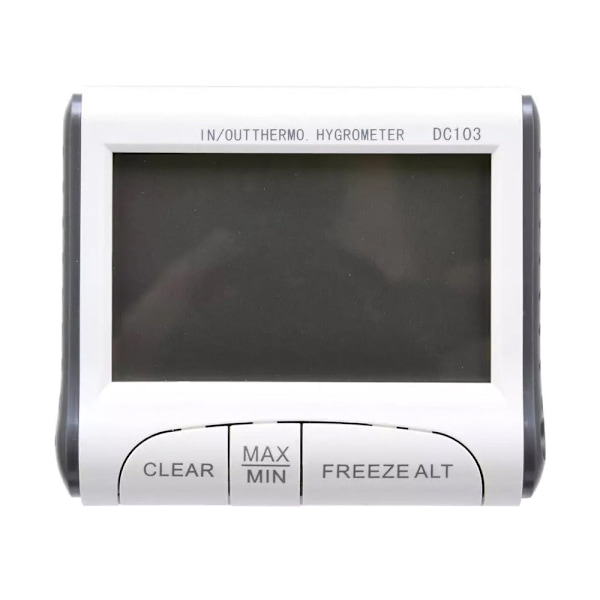 Väderstation termometer/hygrometer med extern sensor, inne/ute, vit
