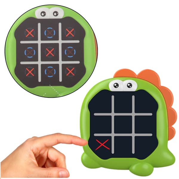 Elektronisk spil 3-i-1 Dinosaur Tic Tac Toe/Pairs/Memory med lys & lyd