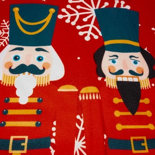 Kuddfodral jul Nötknäppare 45x45 cm polyester med dragkedja