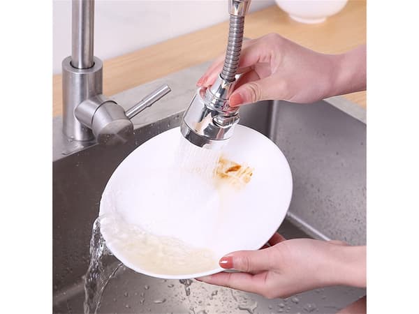 Perlator kranförlängare M22 360° 2 spraylägen krom silver höjd 17 cm