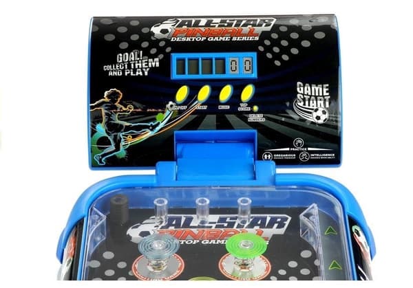 Flipperspil bordmodel med LCD-display og lamper, blå 53,5 cm