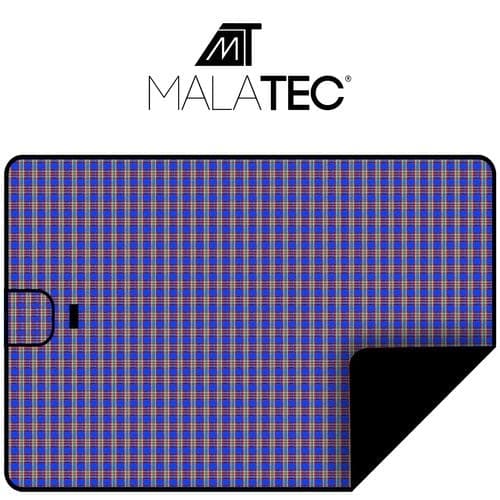 Vandtæt picnic-tæppe blå 145x180 cm polyester/PE foldbart med velcro