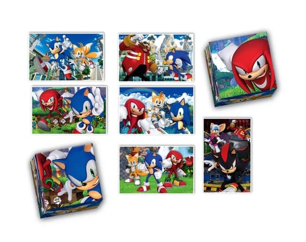 Sonic utbildningsset för barn 3+ med pussel 30/48 bitar, memo & block