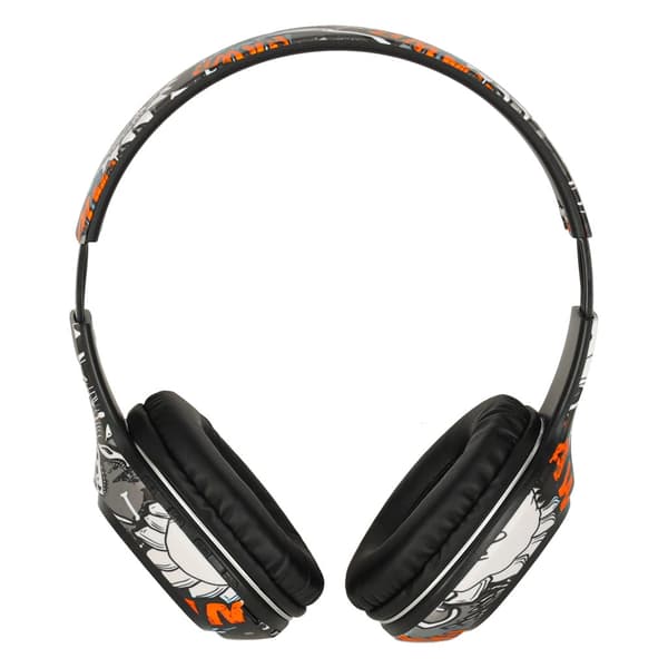 Trådlösa over-ear hörlurar Bluetooth 3,5 mm RGB-belysning svart