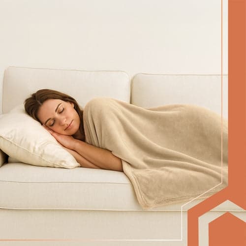 Elektrisk varmetæppe 160x90 cm USB-A 3 varmetilstande beige