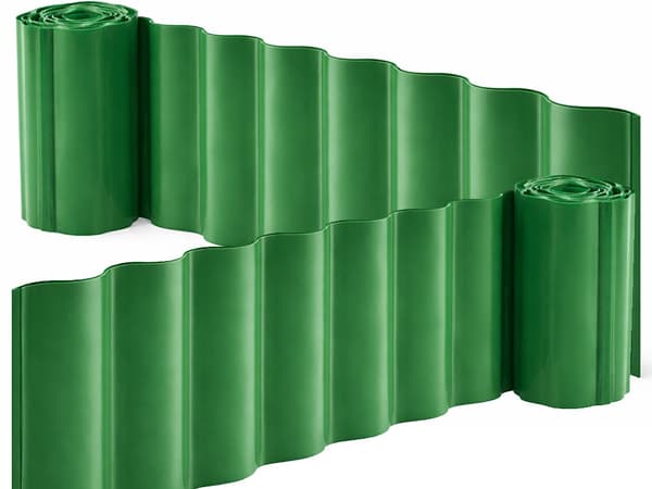 Puutarhan reunus 9 m x 20 cm vihreä, muovia