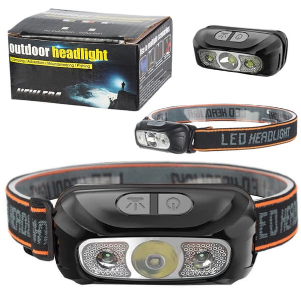 LED-otsalamppu 180 lm, ladattava, Micro-USB, IPX4, 6 tilaa