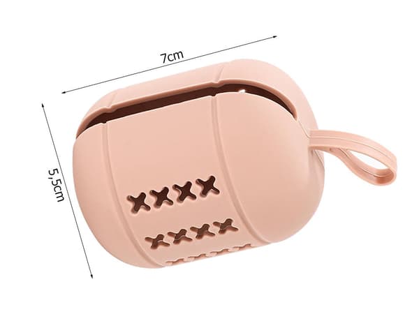 Ventileret holder til makeupsvamp i silikone 7x5,5 cm pastelmix