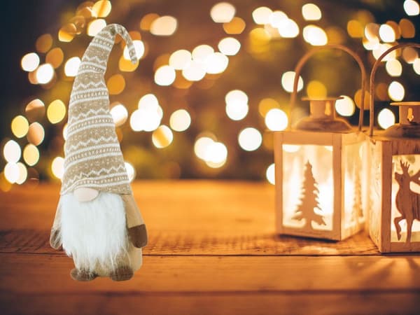 Jultomte dekoration plast brun 48 cm