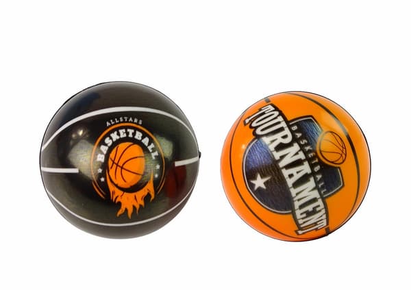 Mjuk boll 7 cm svart/orange för barn 3+ (24-pack)