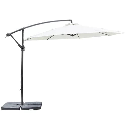 Parasolbase 60L 4-delt fyldbar med sand/vand/cement sort