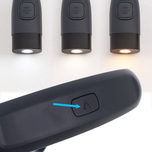 LED-nakkelampe til læsning USB-C genopladelig 3 lysindstillinger grå