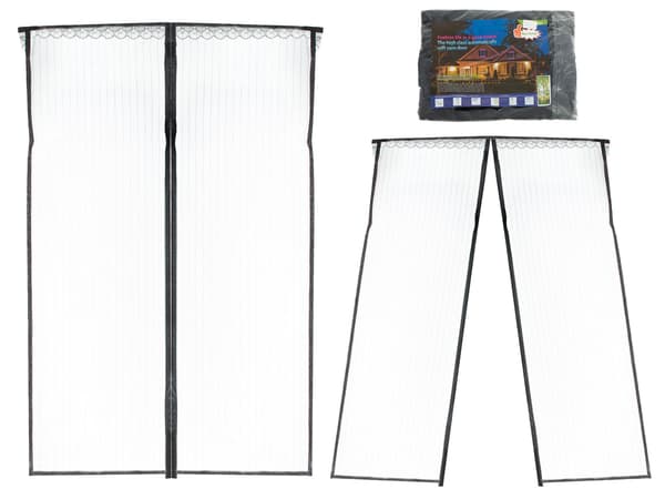Magnetisk myggenet til dør 100x210 cm sort mesh