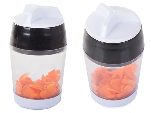 Manuell grönsaksskärare spiralizer med behållare 400 ml vit/svart