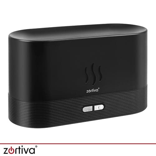 Aroma diffuser luftfuktare 180 ml med RGB LED eldeffekt, 3 doftoljor