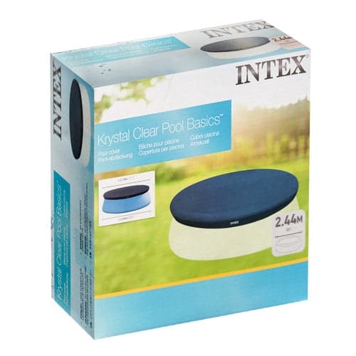 Poolöverdrag vinyl 244 cm för Intex Easy Set pool, mörkblå