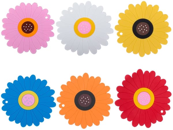 Silikonunderlag blomstform 5x5 cm, tilfældig farve (lyserød/blå/hvid/gul/orange/rød)
