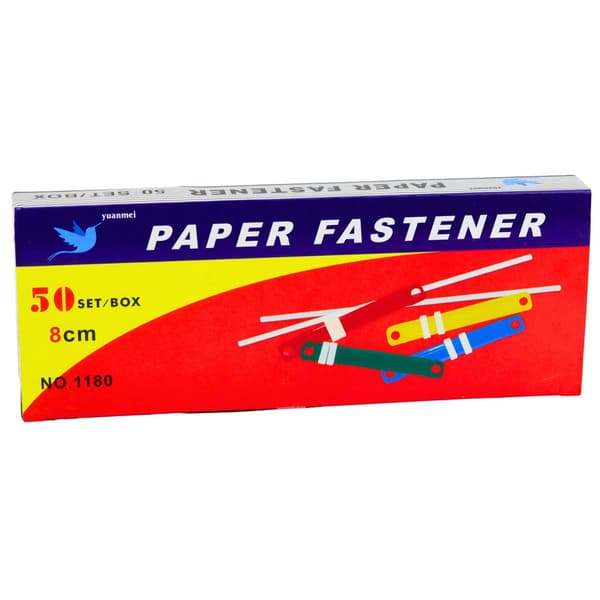 Dokumentklipp arkiveringsklipp plast 8 cm flerfärgade 50-pack