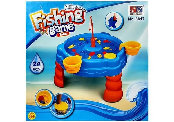 Fiskespel arkadbord 2 spelare 38,5x38,5 cm från 3 år