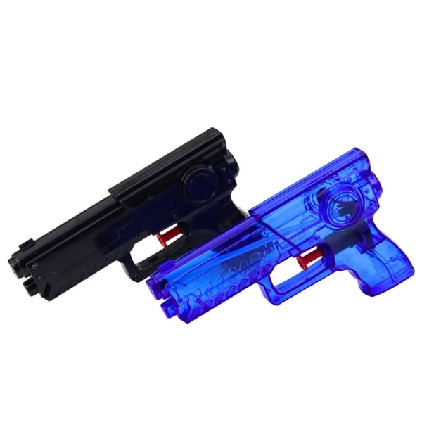 Vandpistoler politi-design 2-pak 15 cm blå/sort til børn