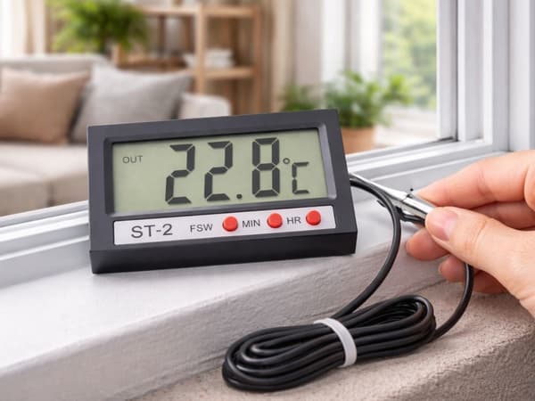 Digital termometer med extern givare 100 cm -50 till 70°C LCD