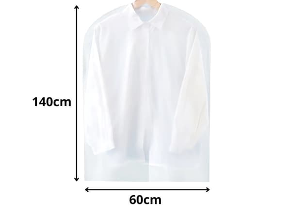 Klädöverdrag PEVA 60x140 cm med hål för galge 1-pack