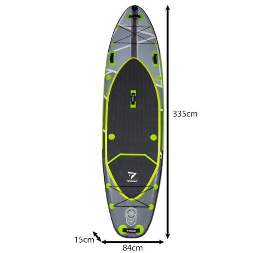 Uppblåsbar SUP-bräda 335 cm set med paddel, säte, pump, ryggsäck