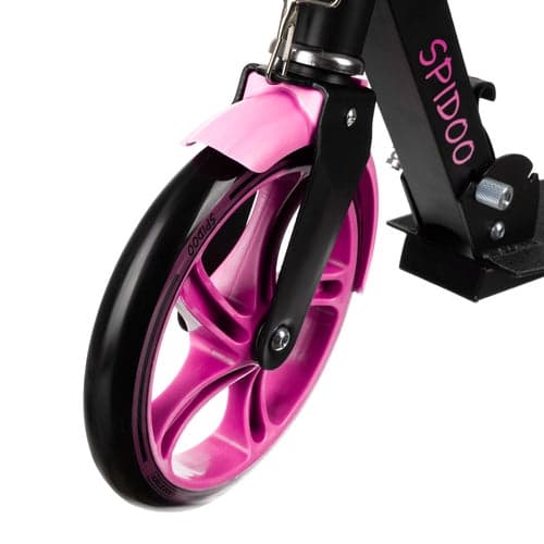 Sammenklappelig scooter til børn 200 mm hjul justerbart styr 87–98 cm sort/rosa