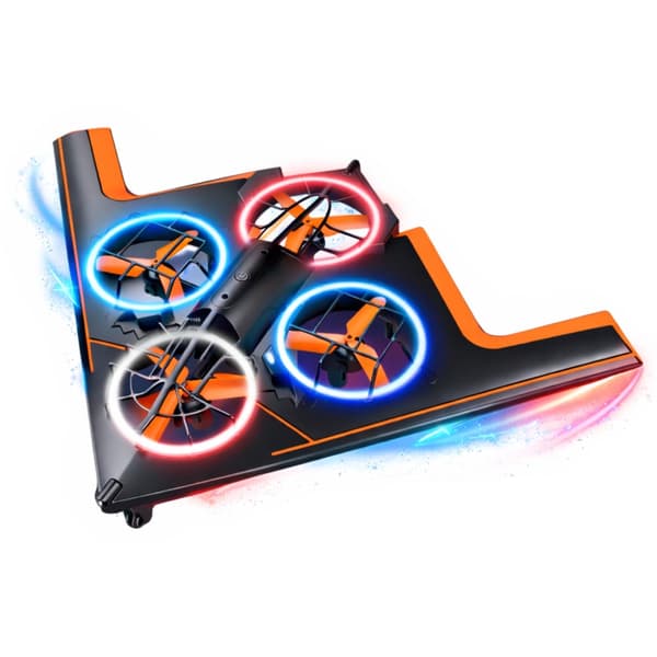 Fjärrstyrd quadcopter-drönare med LED, appstyrning, 22 cm