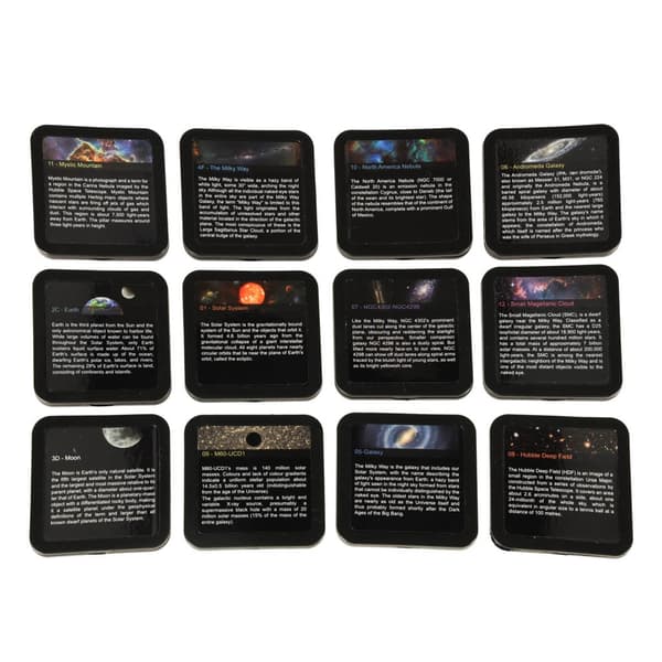 Stjärnhimmel projektor LED med 12 rymdskivor, USB, timer, rotation