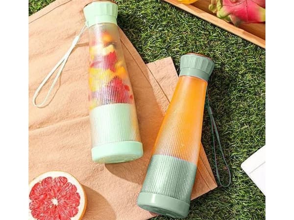 Bærbar USB-smoothieblender 400 ml 1200 mAh grøn, 6 blade