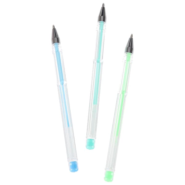 Gelpen-sæt 100 stk + 100 refiller glitter/metallic/neon i etui
