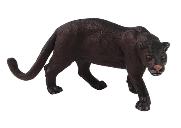 Dyrefigur panter i plast 12 cm, legetøjsfigur 3+ CE EN71