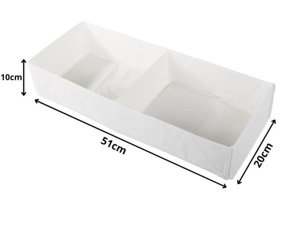 Opbevaringsorganisator til undertøj/strømper 2 rum polyester