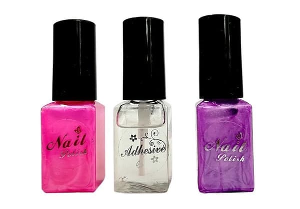 Nagellackset för barn med nageltorkare, 3 lack + 3 glitter, 3+ år