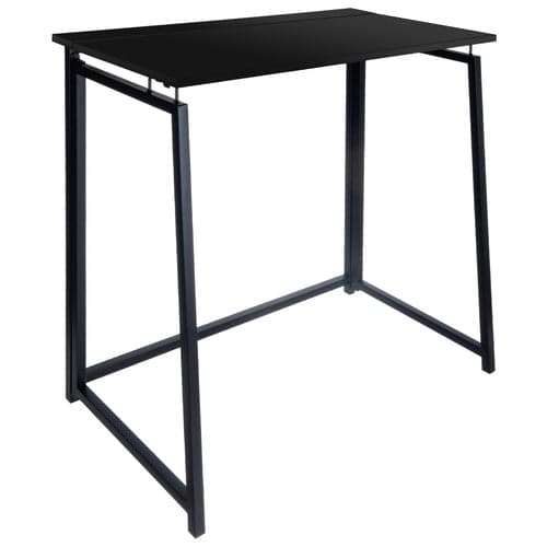 Hopfällbart skrivbord 80x40 cm svart MDF/järn, max 30 kg