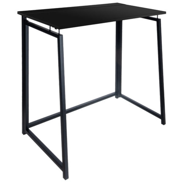 Sammenklappeligt skrivebord 80x40 cm sort MDF/jern, max 30 kg
