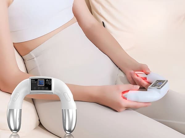 EMS-käsihierontalaite lämmöllä 7 ohjelmaa 50 tasoa USB 1800 mAh