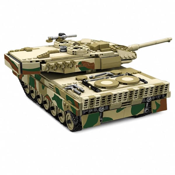 Fjernstyret Leopard kampvogn byggesæt 1100 dele appstyring 35,4 cm