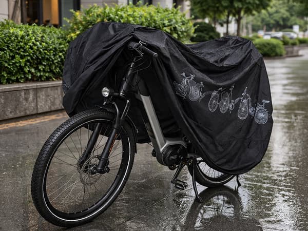 Cykelovertræk plast sort 200x105 cm vandafvisende UV-beskyttelse