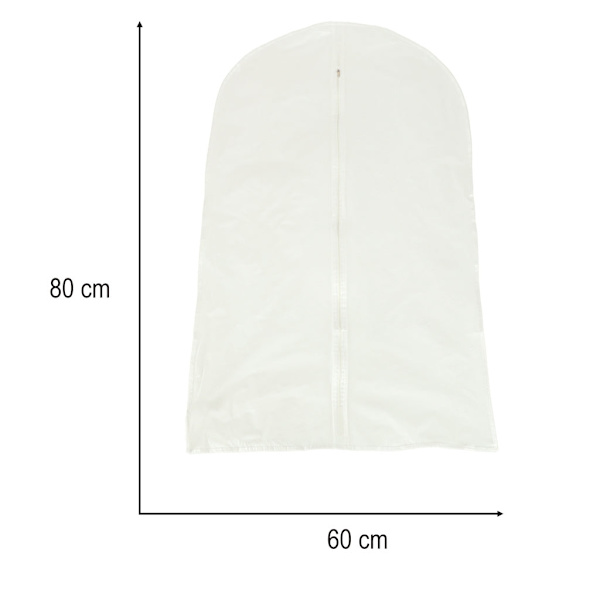 Klädöverdrag transparent polyester 80x60 cm med tryckknapp Transparent