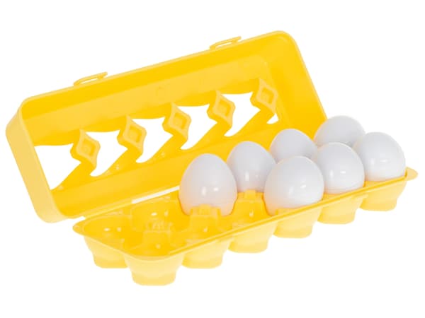 Matchningsägg pussel i plast 12-pack – former och färger