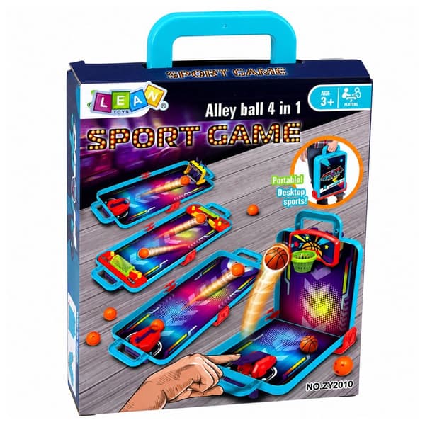 3-i-1 arcade-spil til børn med basket, pinball og bowling, foldbar