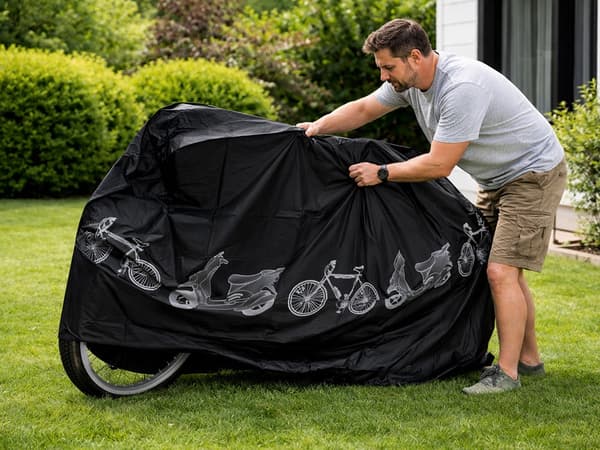 Cykelöverdrag plast svart 200x105 cm vattenavvisande UV-skydd