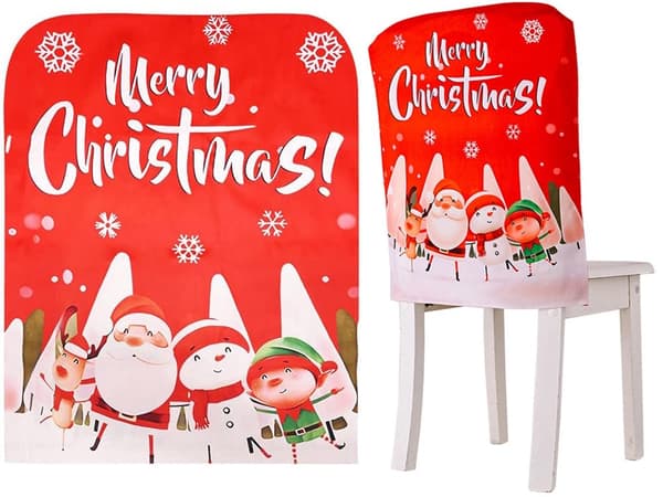 Julestolsovertræk polyester 58x48 cm 1-pak mønster sendes tilfældigt
