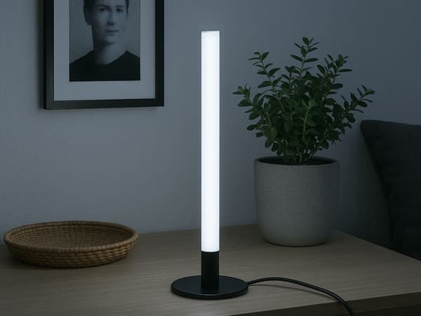 LED gulvlampe 40 cm USB 3 lysindstillinger metal sort
