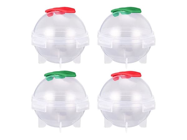 Isform för isbollar 4 delar, plast, transparent, Ø5 cm