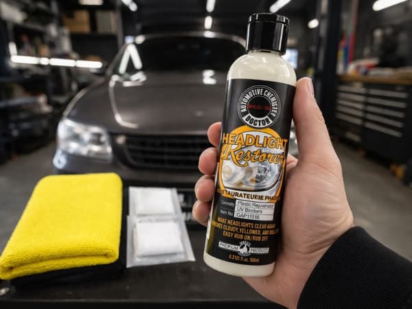 Forlygterenoveringskit til bil 166 ml med mikrofiberklud og handsker