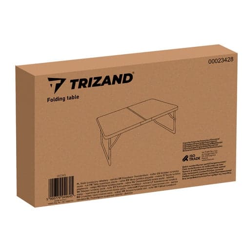Fällbart campingbord 60x40x26 cm MDF/aluminium beige max 15 kg